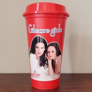 ❣️3/$20 Chic red Gilmore girls tv show plastic reusable travel tumbler Lid
